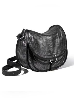 Jerome Dreyfuss Pewter Metallic Felix Shoulder Crossbody Bag